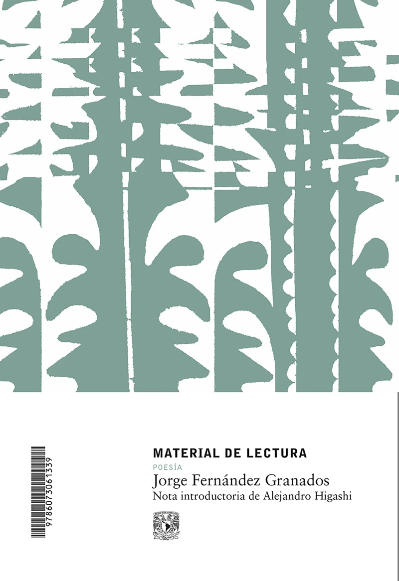 Portada: Jorge Fernández Granados. Material de lectura núm. 223. Poesía. Nueva época