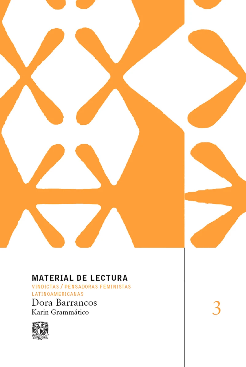 Portada: Dora Barrancos. Material de lectura núm. 3. Vindictas. Pensadoras feministas latinoamericanas. Nueva