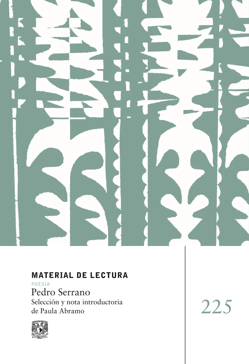 Portada: Pedro Serrano. Material de lectura núm. 225. Poesía. Nueva ápoca
