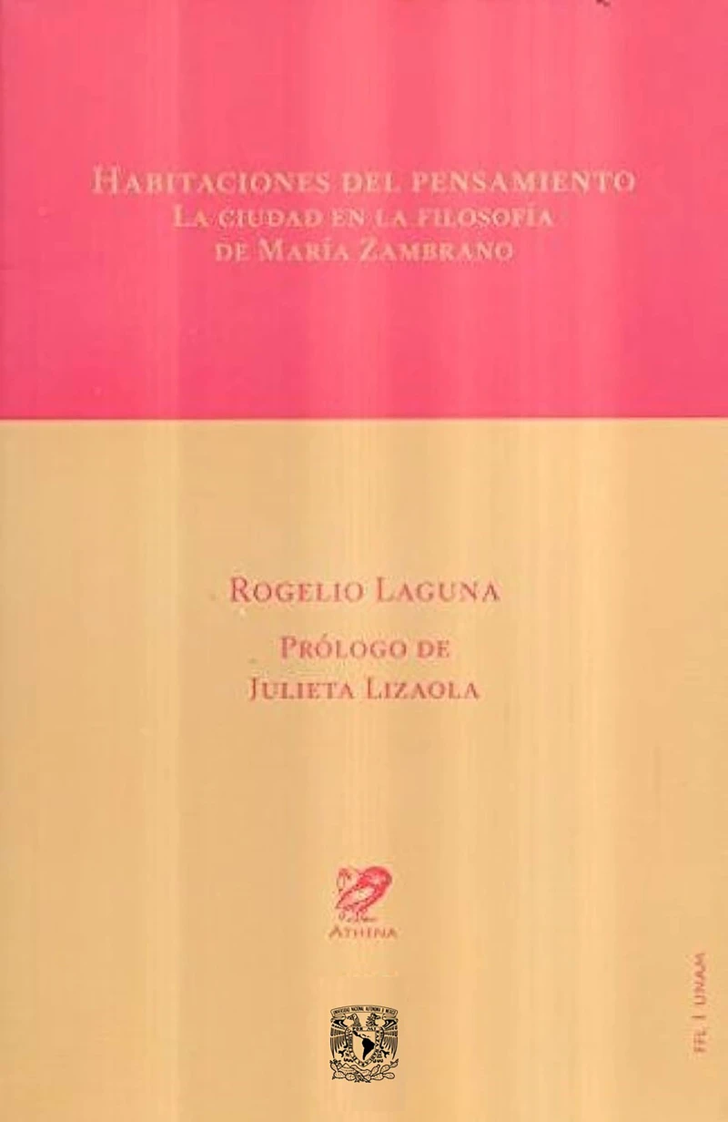 Portada: Habitaciones del pensamiento. La ciudad en la filosofía de María Zambrano