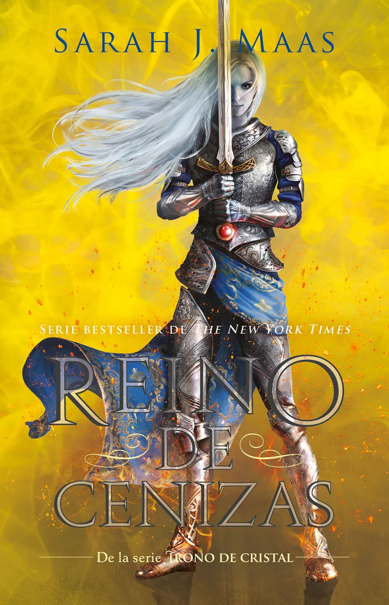 Portada: Reino de cenizas (Trono de Cristal 7)
