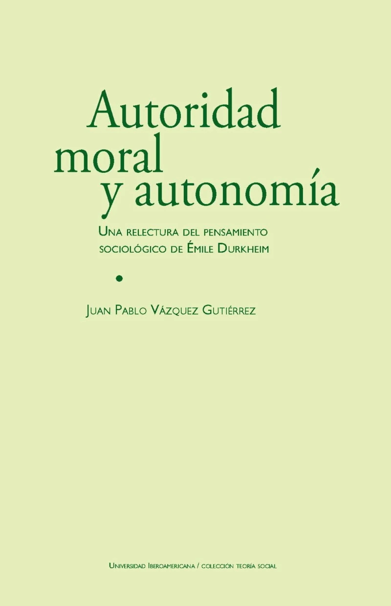 Portada: Autoridad moral y autonomía