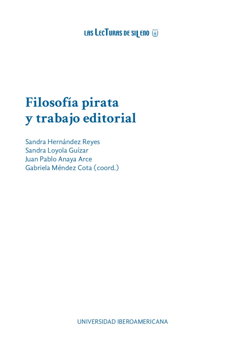 Portada: Filosofía pirata y trabajo editorial