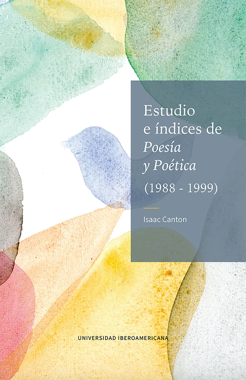 Portada: Estudio e índices de Poesía y Poética (1988-1999)