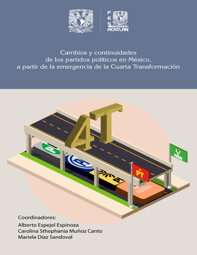 Portada:  Cambios y continuidades de los partidos políticos en México, a partir de la emergencia de la Cuarta Transformación
