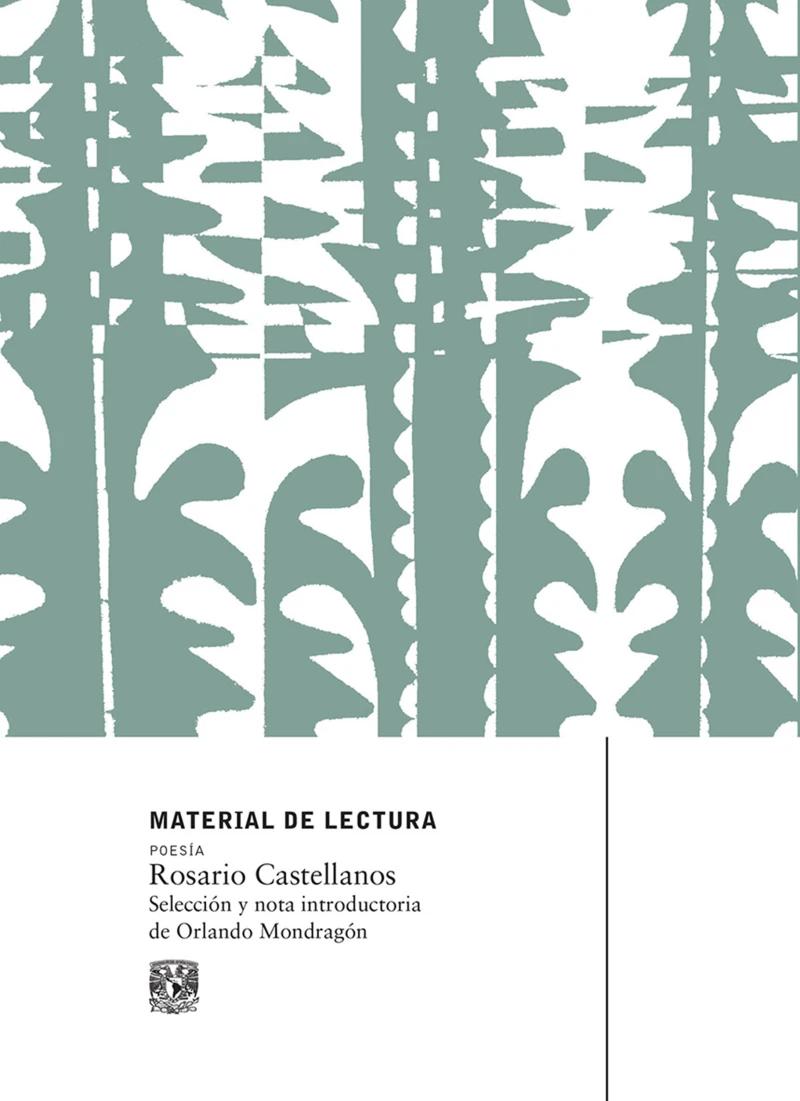 Portada: Material de Lectura. Rosario Castellanos. Poesía.