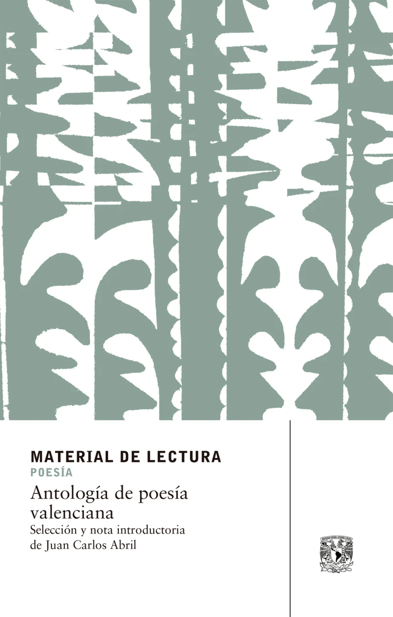 Portada: Material de lectura. Antología de poesía valenciana