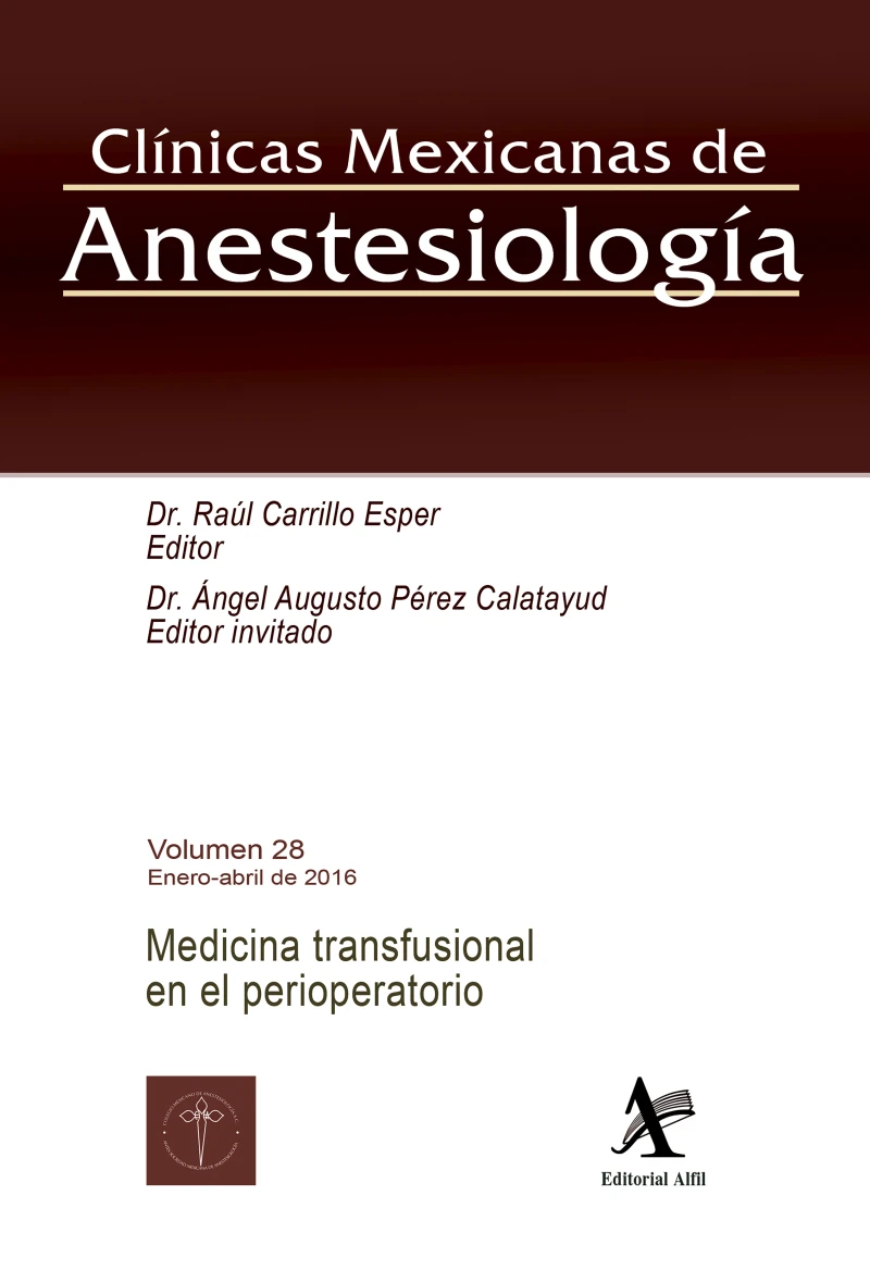 Portada: Medicina transfusional en el perioperatorio