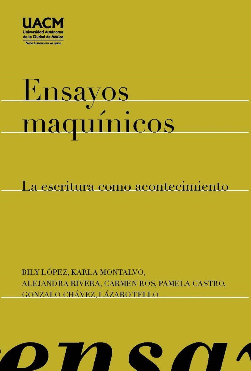 Portada: Ensayos maquínicos