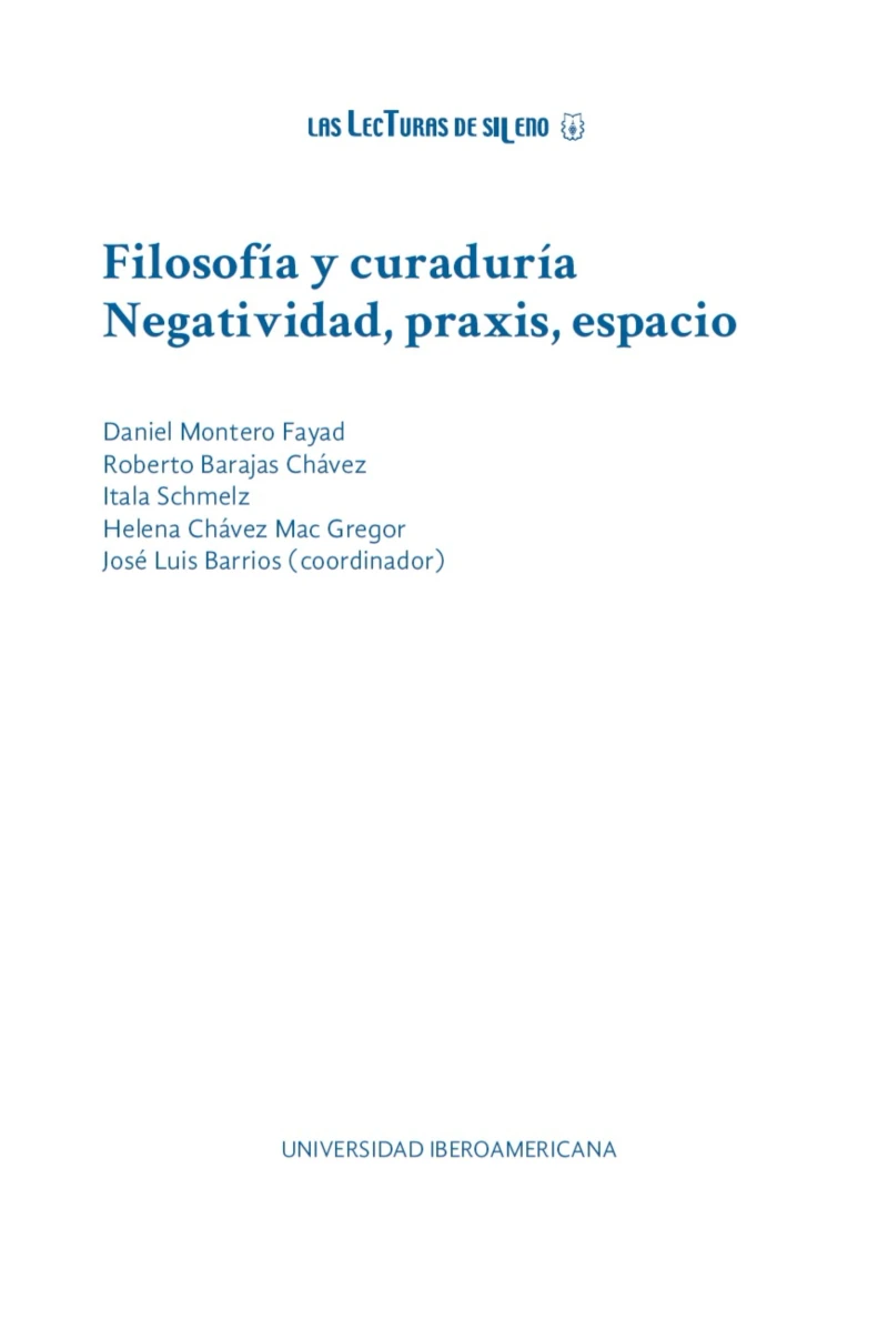 Portada: Filosofía y curaduría
