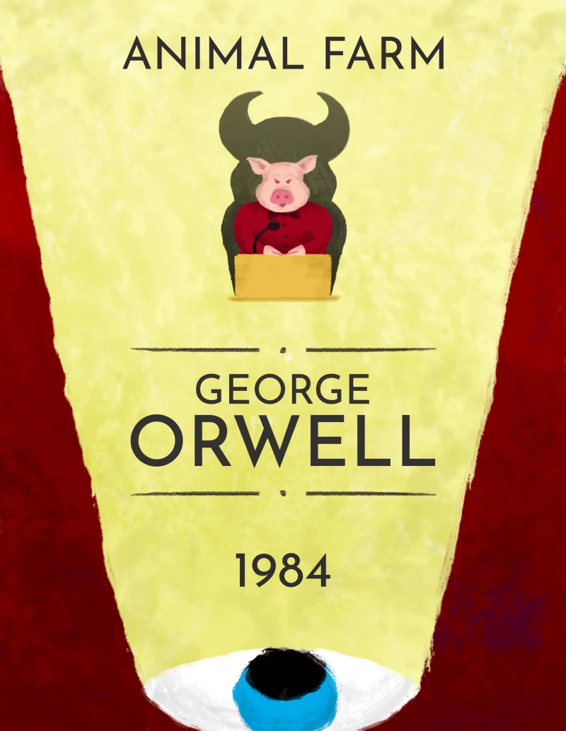 Portada: 1984, Animal Farm: George Orwell Main Works Collection