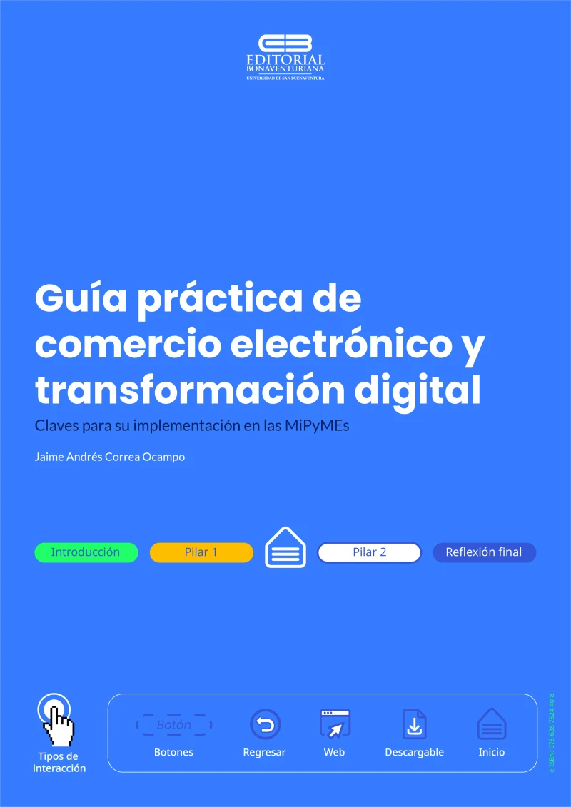 Portada: Guía práctica de  comercio electrónico y  transformación digital