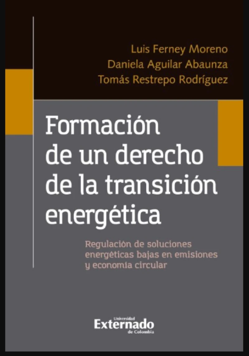 Portada: Formación de un derecho de la transición energética