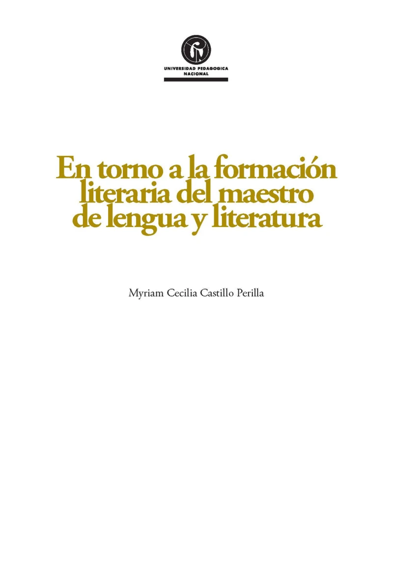 Portada: En torno a la formación literaria del maestro de lengua y literatura