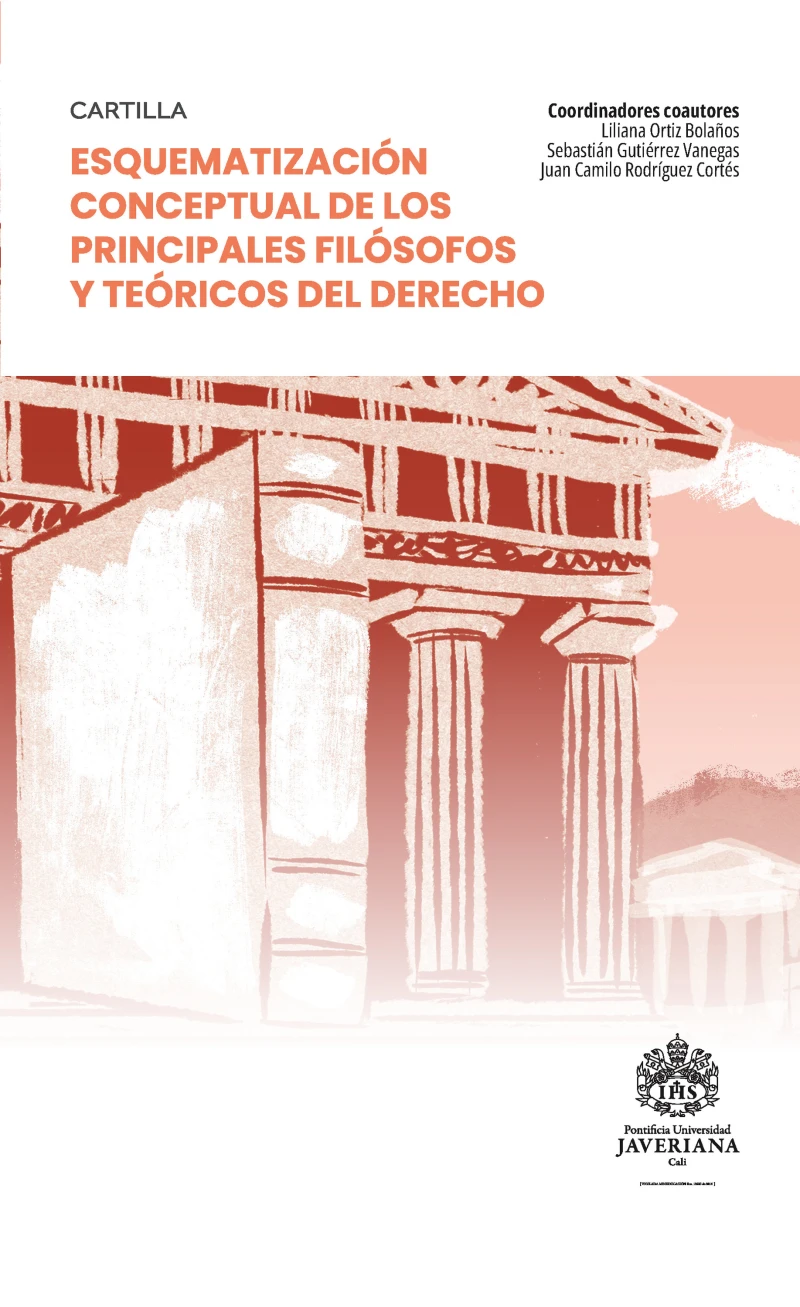 Portada: Cartilla Esquematización conceptual de los principales filósofos y teóricos del Derecho