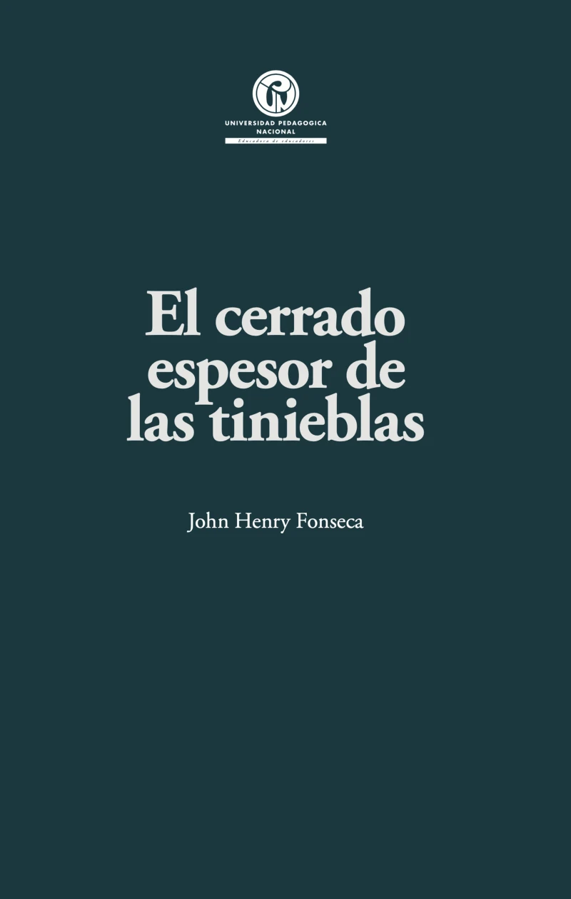 Portada: El cerrado espesor de las tinieblas