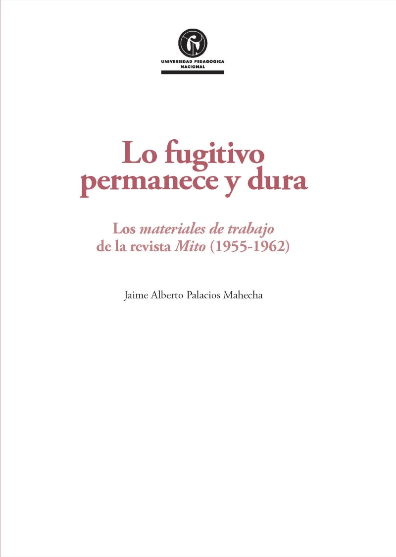 Portada: Lo fugitivo permanece y dura