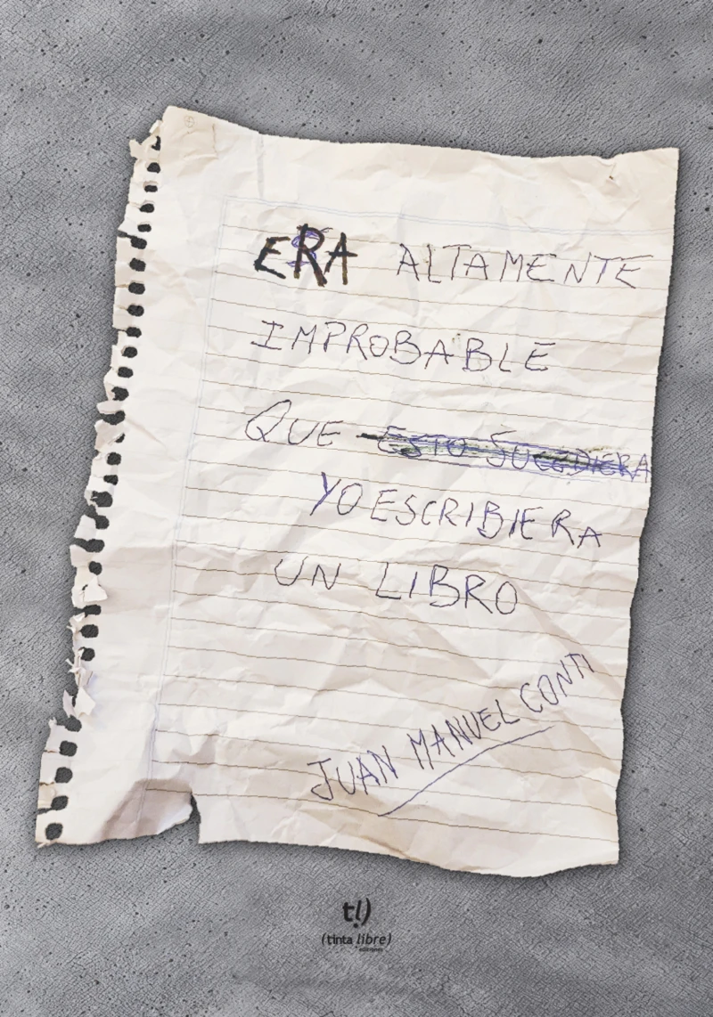 Portada: Era altamente improbable que yo escribiera un libro