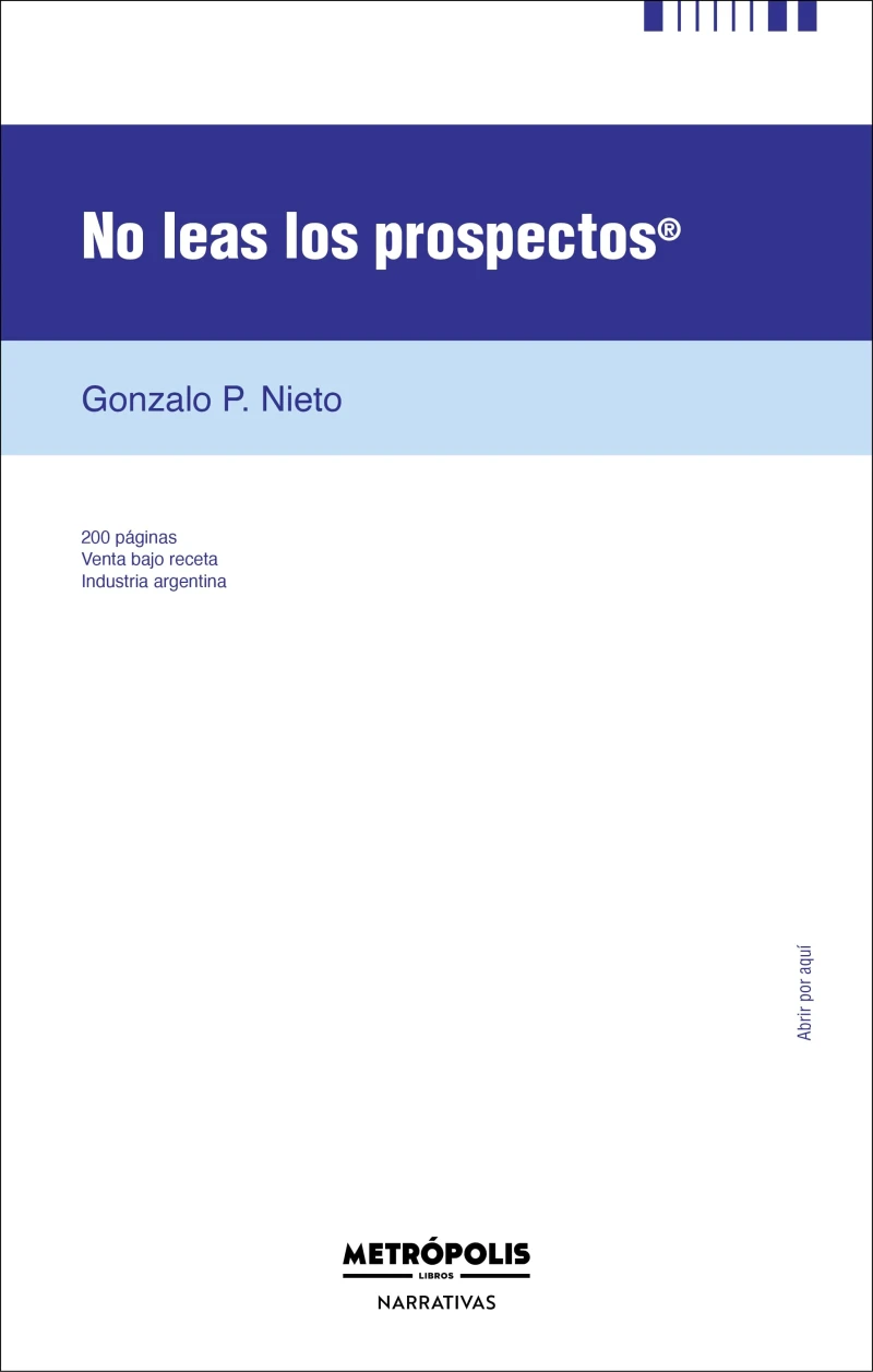 Portada: No leas los prospectos