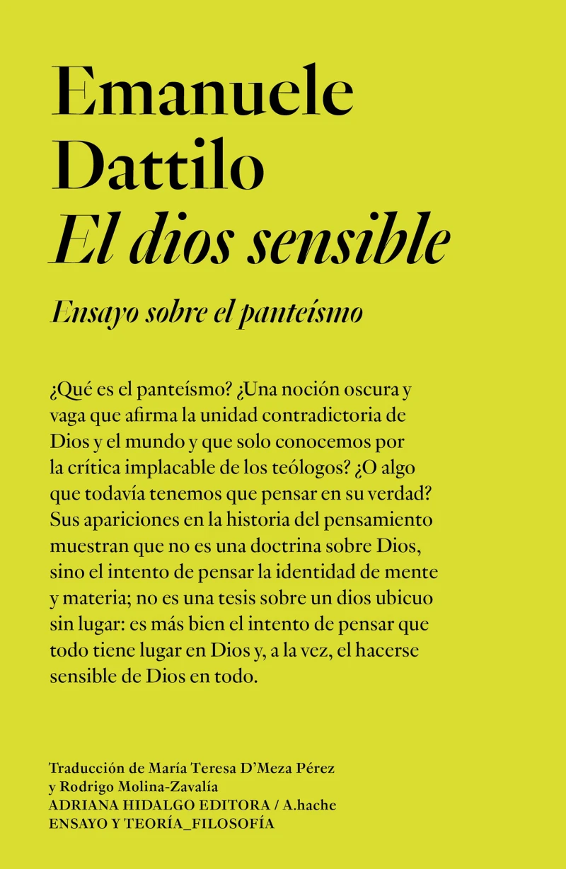 Portada: El dios sensible
