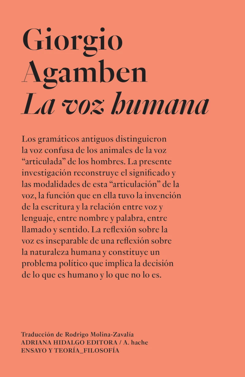 Portada: La voz humana