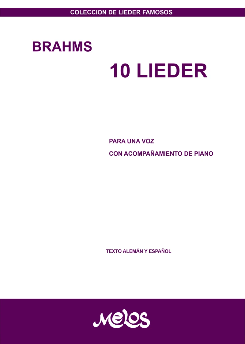 Portada: Brahms. 10 Lieder