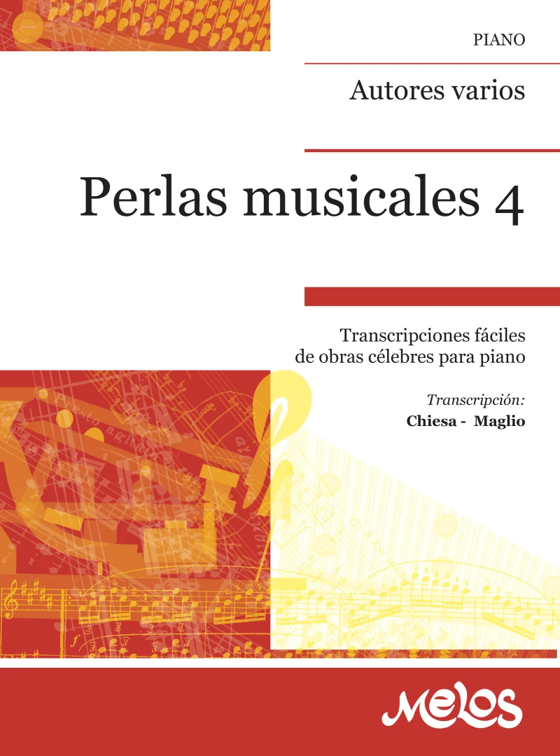 Portada: Perlas musicales 4. Transcripciones fáciles de obras célebres para piano