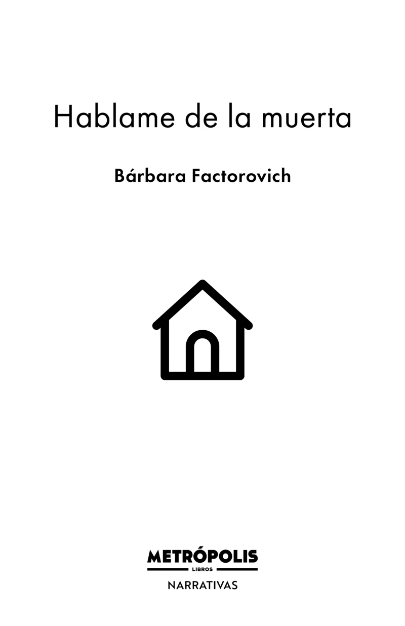 Portada: Hablame de la muerta