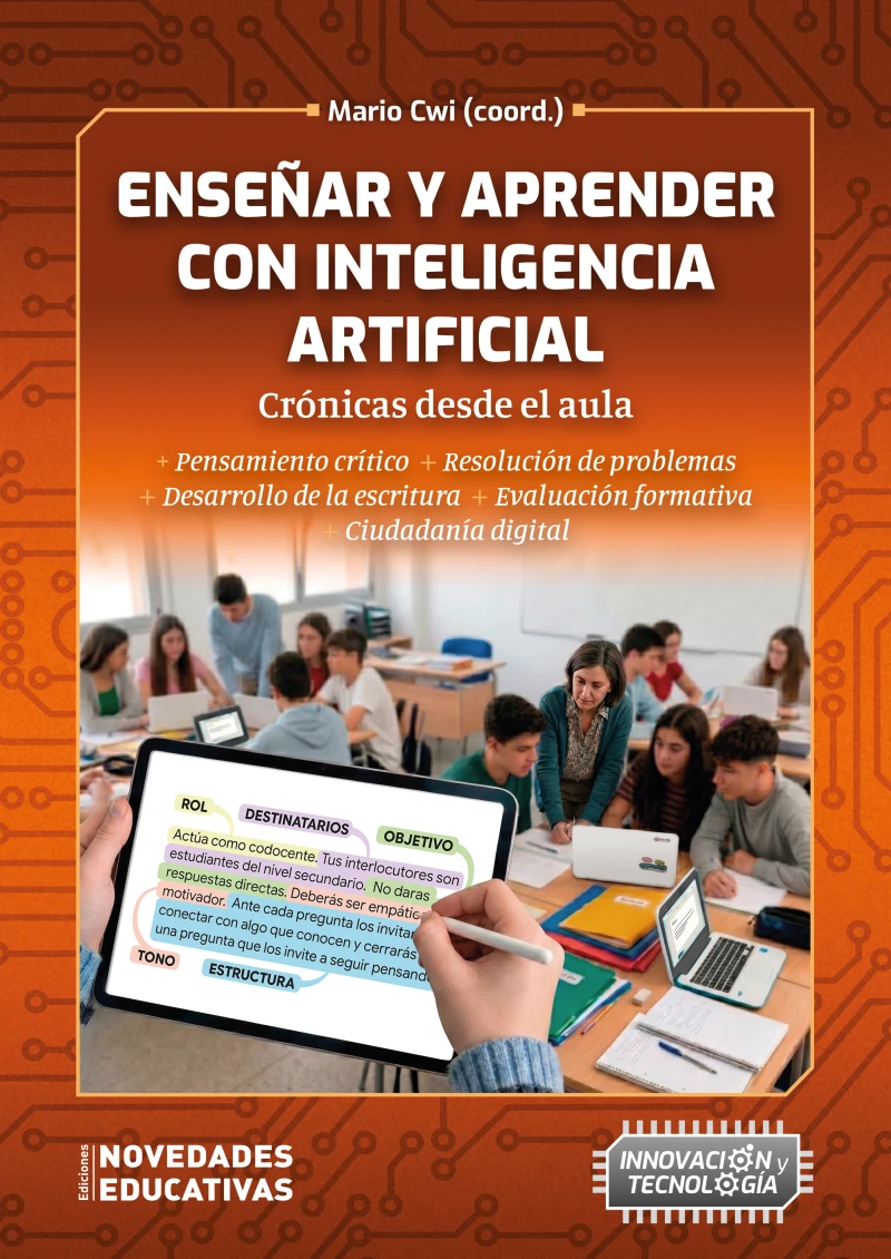 Portada: Enseñar y aprender con Inteligencia Artificial. Crónicas desde el aula