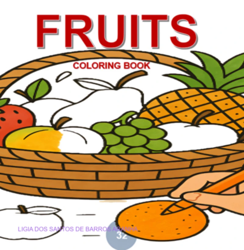 Portada: Fruits Coloring Book