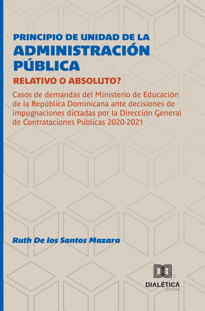 Portada: Principio de Unidad de la Administración Pública