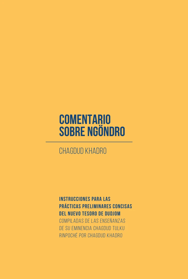 Portada: Comentario sobre ngöndro