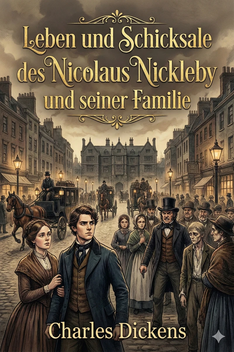 Portada: Leben und Schicksale des Nicolaus Nickleby und seiner Familie