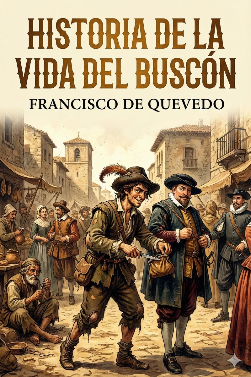 Portada: Historia de la vida del Buscón, llamado Don Pablos, ejemplo de vagabundos y espejo de tacaños