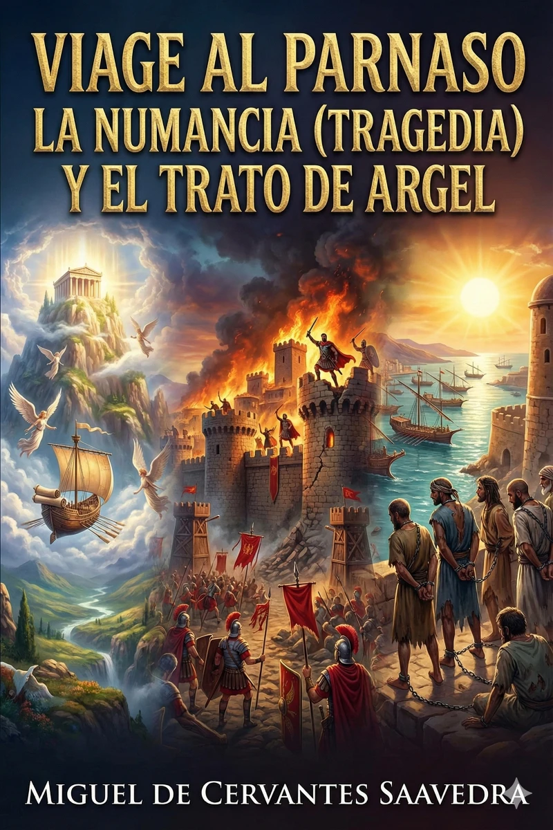 Portada: Viage al Parnaso / La Numancia (Tragedia) y El Trato de Argel (Comedia)