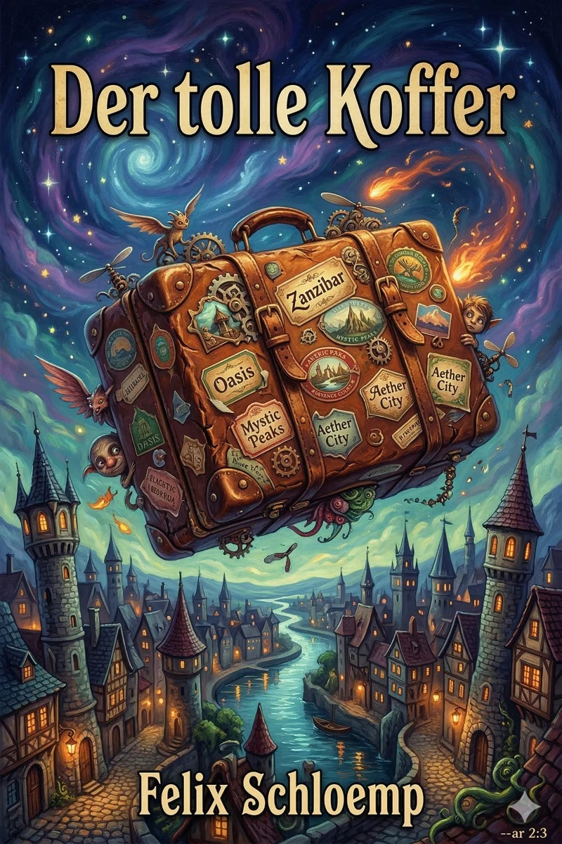 Portada: Der tolle Koffer / Eine ff. prima Musterkollektion der besten Witze, Schnurren und Anekdoten von Reisenden und Kaufleuten