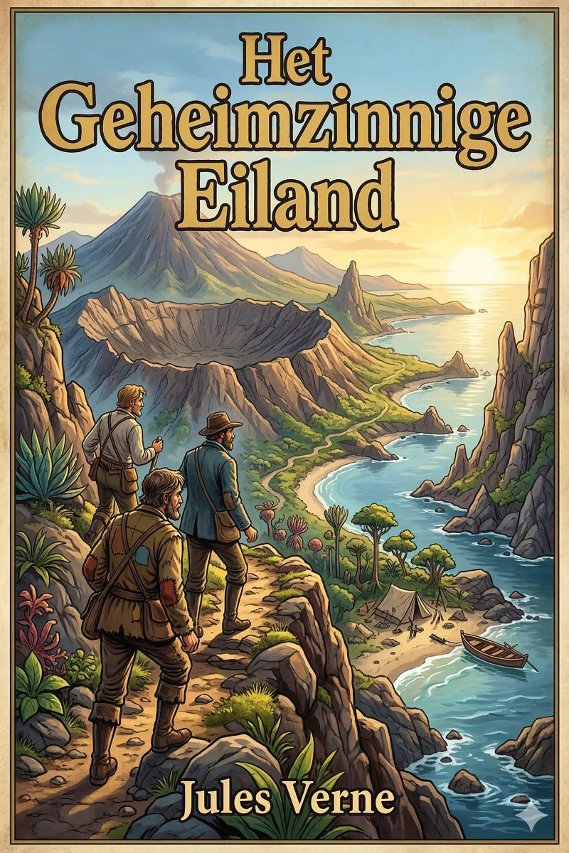 Portada: Het Geheimzinnige Eiland / De Luchtschipbreukelingen