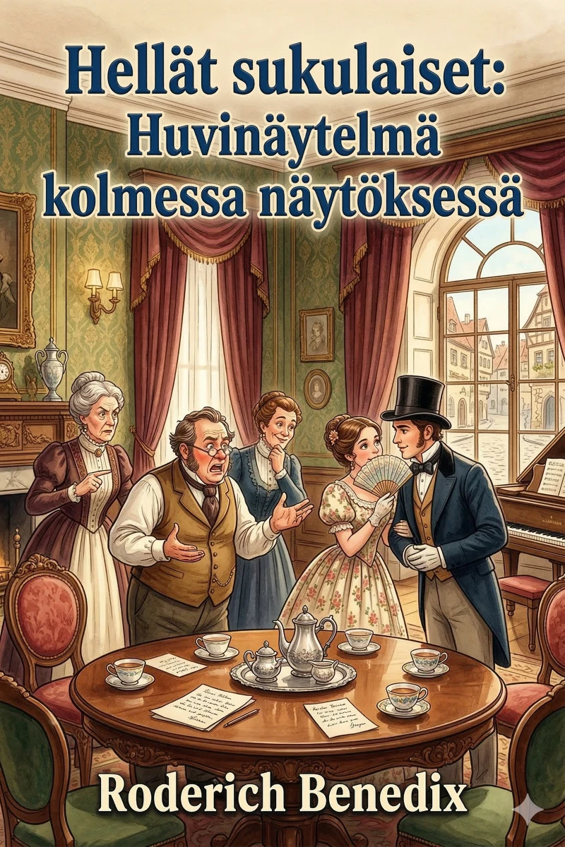 Portada: Hellät sukulaiset: Huvinäytelmä kolmessa näytöksessä