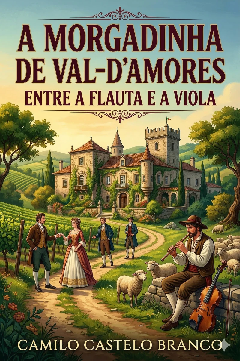 Portada: A Morgadinha de Val-D'Amores/Entre a Flauta e a Viola / Theatro Comico de Camillo Castello Branco