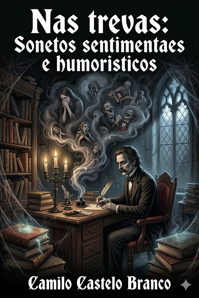 Portada: Nas trevas: Sonetos sentimentaes e humoristicos