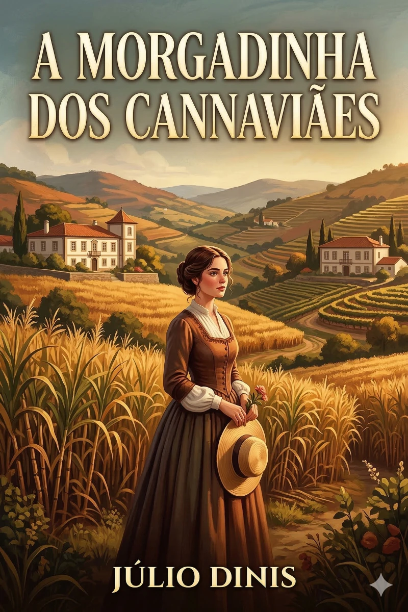 Portada: A Morgadinha dos Cannaviaes / (Chronica da aldeia)