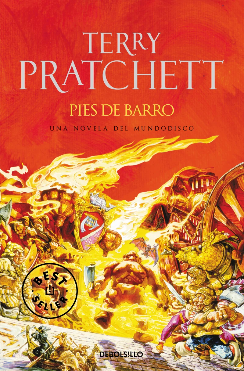 Portada: Pies de barro (Mundodisco 19)