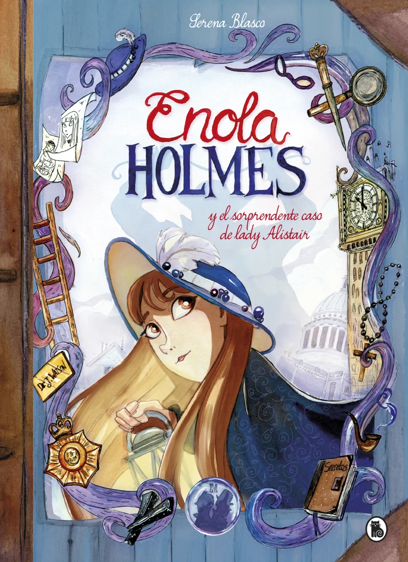 Portada: Enola Holmes y el sorprendente caso de Lady Alistair (Enola Holmes. La novela gráfica 2)