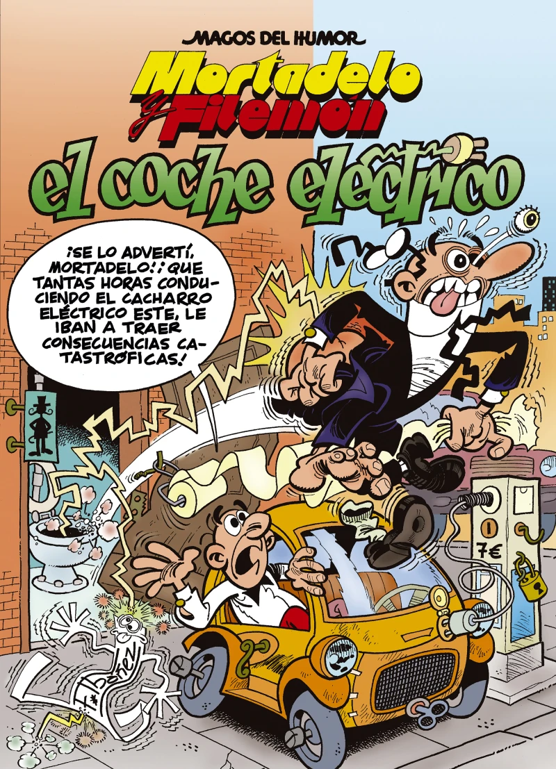 Portada: Mortadelo y Filemón. El coche eléctrico (Magos del Humor 155)