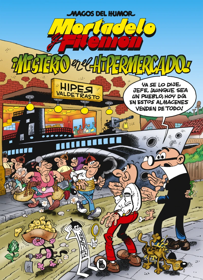 Portada: Mortadelo y Filemón. Misterio en el hipermercado (Magos del Humor 205)