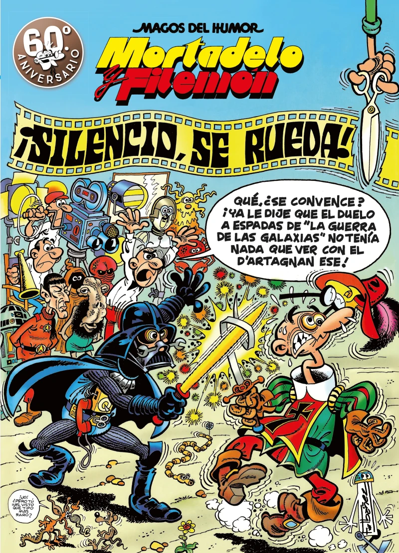 Portada: Mortadelo y Filemón. ¡Silencio, se rueda! (Magos del Humor 63)