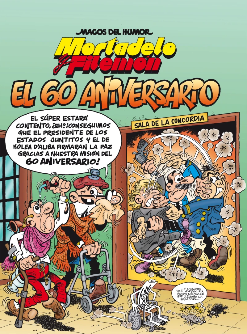 Portada: Mortadelo y Filemón. El 60 aniversario (Magos del Humor 182)