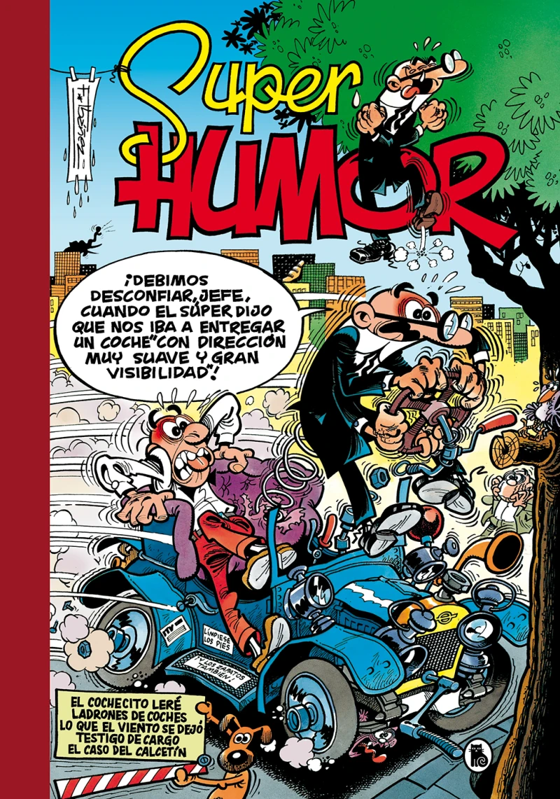 Portada: El cochecito leré | Ladrones de coches | Lo que el viento se dejó | Testigo de cargo | El caso del calcetín (Súper Humor Mortadelo 6)
