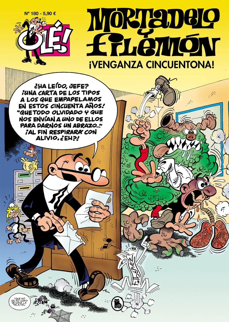 Portada: Mortadelo y Filemón. ¡Venganza cincuentona! (Olé! Mortadelo 180)