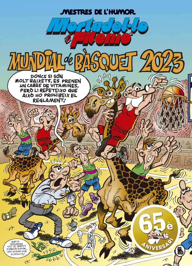 Portada: Mortadel·lo i Filemó. Mundial de bàsquet 2023 (Mestres de l'Humor 61)